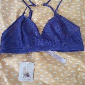 Savage X Fenty Embroidered Bralette with Gold Chest Plate